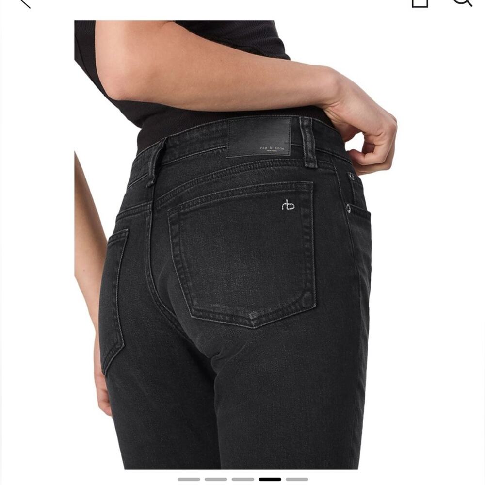 NWOT Rag & Bone Low Rise Cropped Boyfriend Black Jeans in Size 27 (See comments)